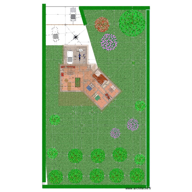 castel. Plan de 10 pièces et 124 m2