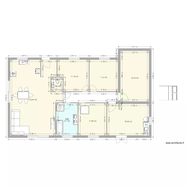 Maison beaufs Interm&eacute;diaire. Plan de 