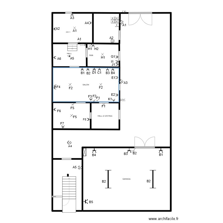 AIT TEDRATE20258. Plan de 8 pièces et 202 m2