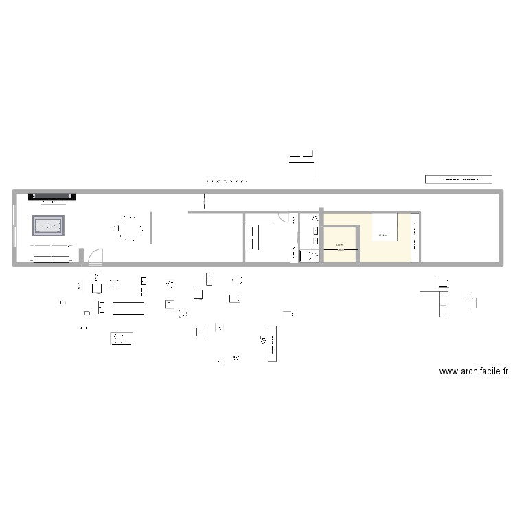 castello 456. Plan de 2 pièces et 23 m2