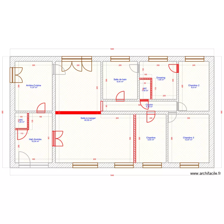 Vandelicourt (projet alternatif). Plan de 