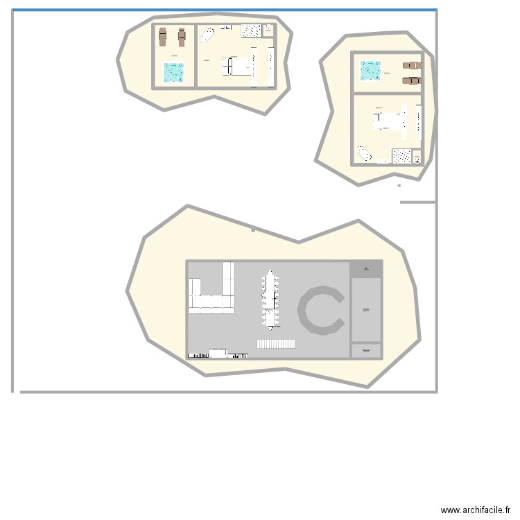 Villa AGUA 1er étage V5b. Plan de 13 pièces et 1065 m2