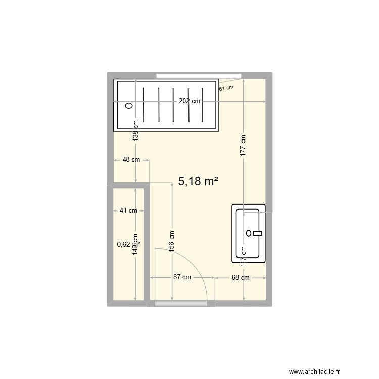 Salle de bains. Plan de 0 pièce et 0 m2