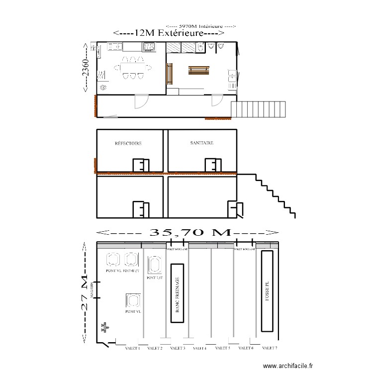 GTM SERVICE . Plan de 12 pièces et 41 m2