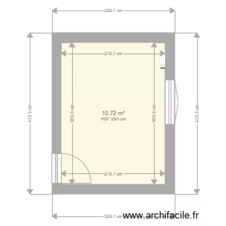 MAISON DE GRASSE 3ieme chambre cot&eacute; SDB. Plan de 