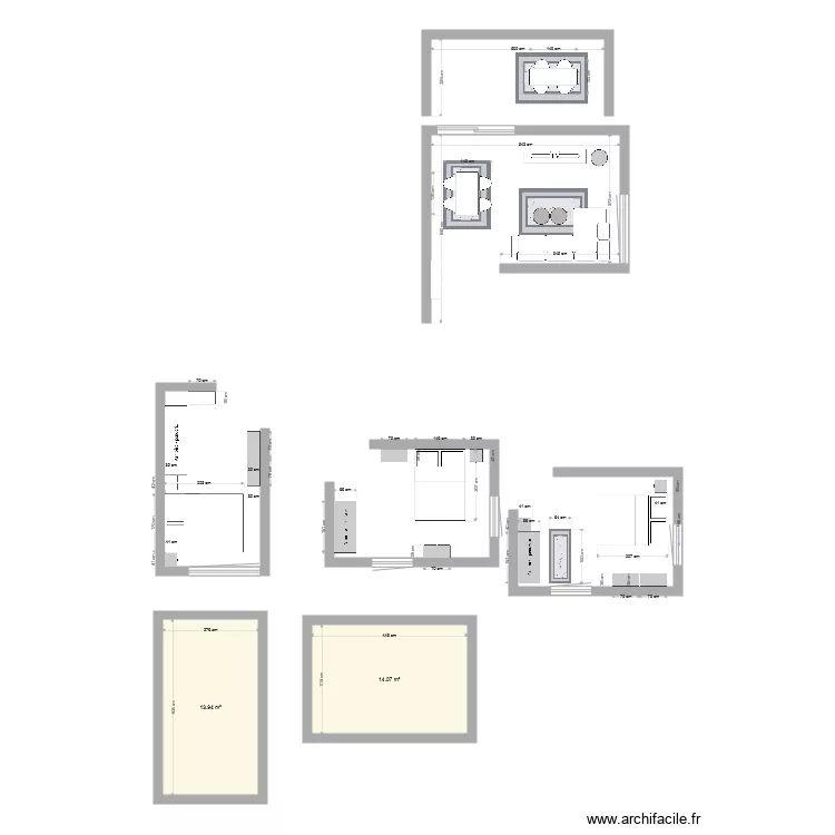 Chambre Ali. Plan de 