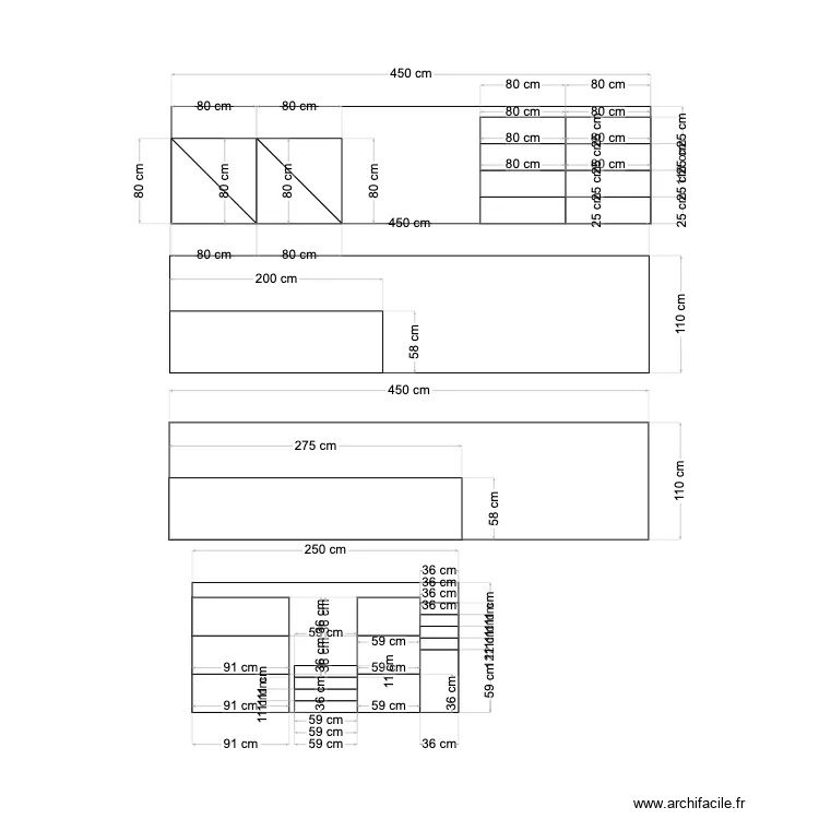 calpinage marches esclaier. Plan de 