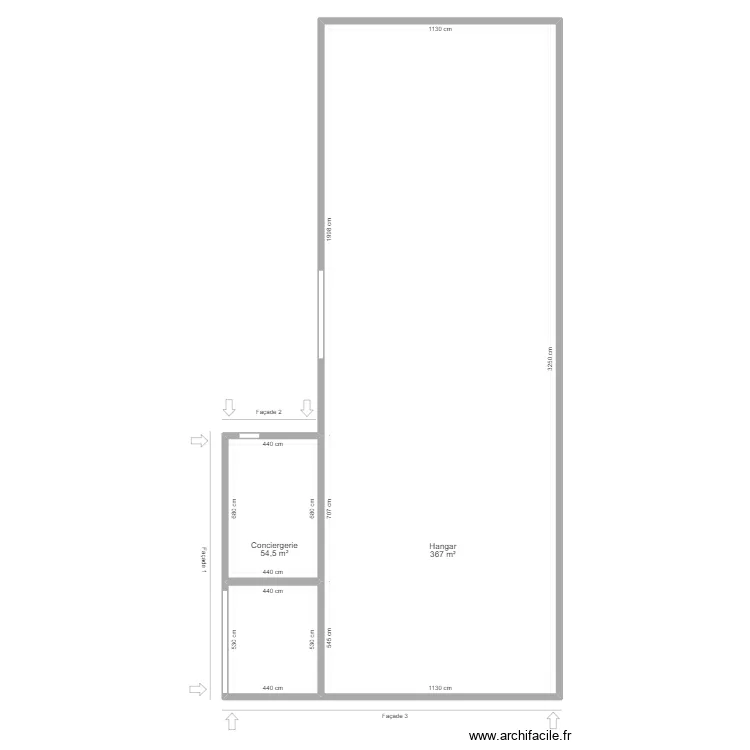 Implantation initiale. Plan de 