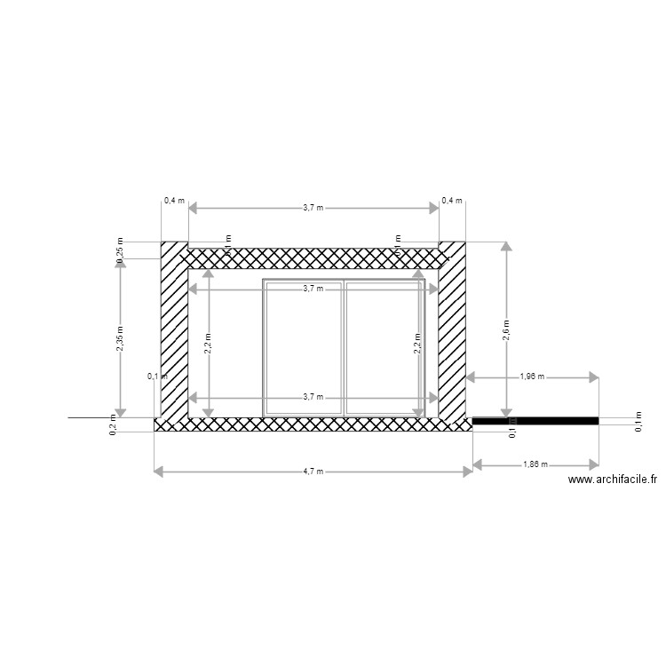 Abris terrasse. Plan de 0 pièce et 0 m2