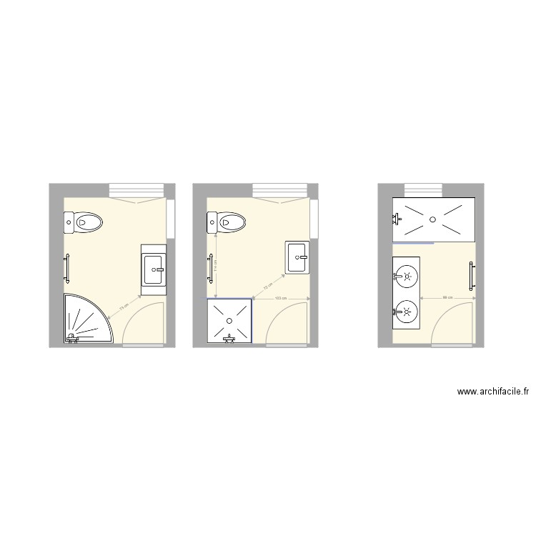 SDB étage. Plan de 0 pièce et 0 m2