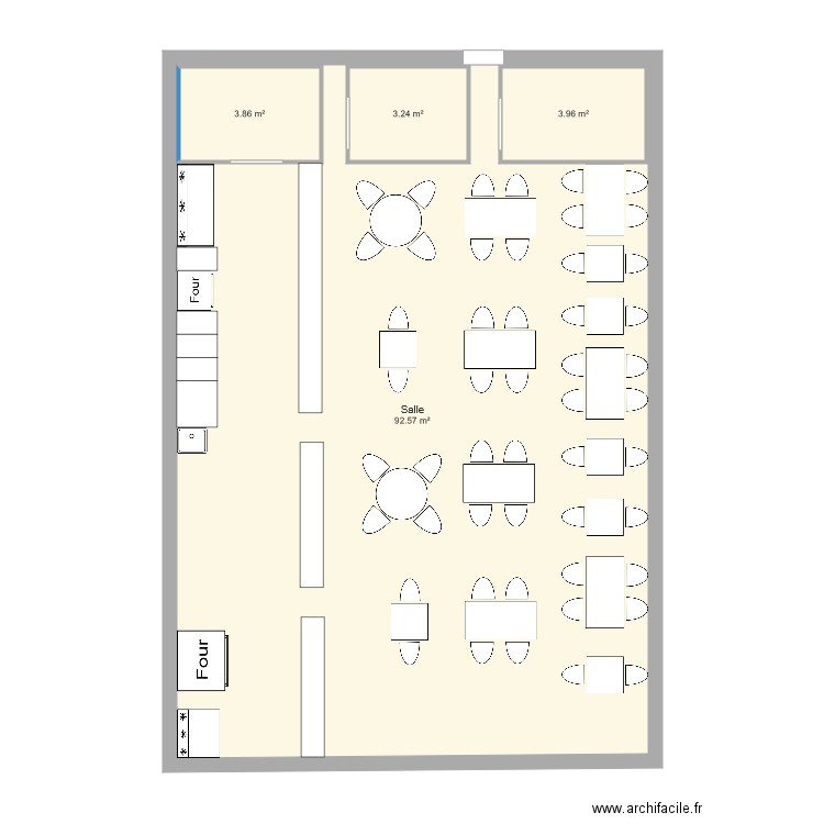 Restaurant. Plan de 0 pièce et 0 m2