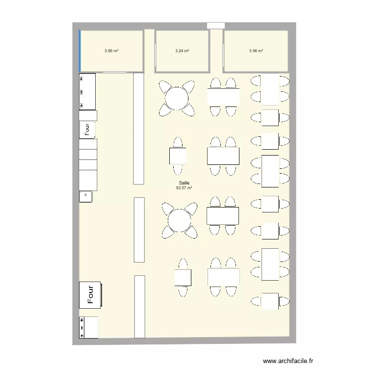 Restaurant. Plan de 