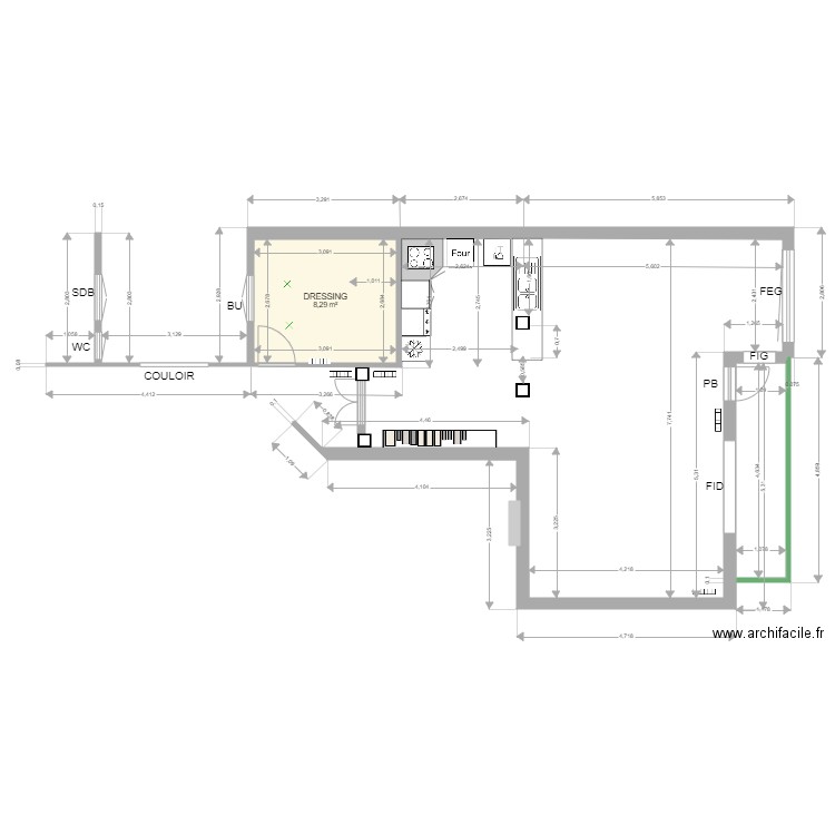 CUISINE  SEJOUR v6 VERS VP . Plan de 0 pièce et 0 m2