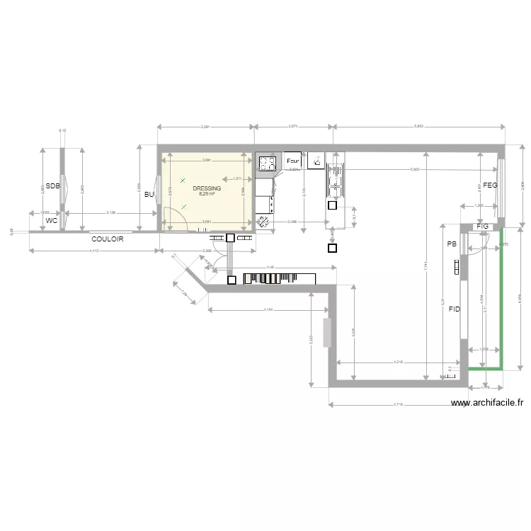 CUISINE  SEJOUR v6 VERS VP . Plan de 