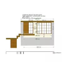 PLAN FACADE COURTOTE  OUEST baie vitr&eacute;e 240+ porte80+volet