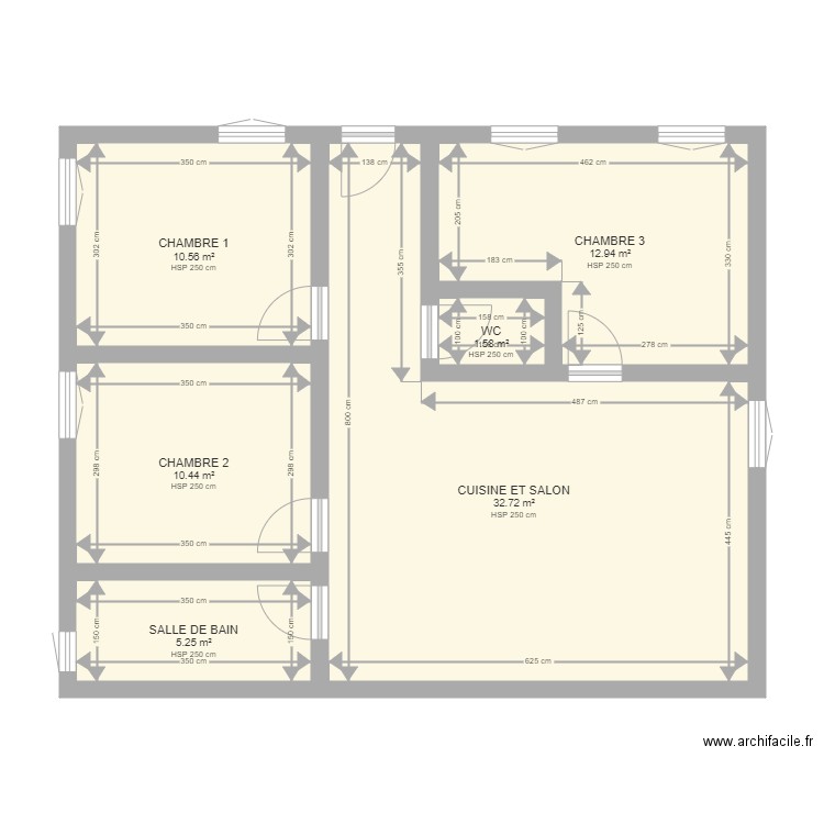 MANU 1 et 1. Plan de 0 pièce et 0 m2