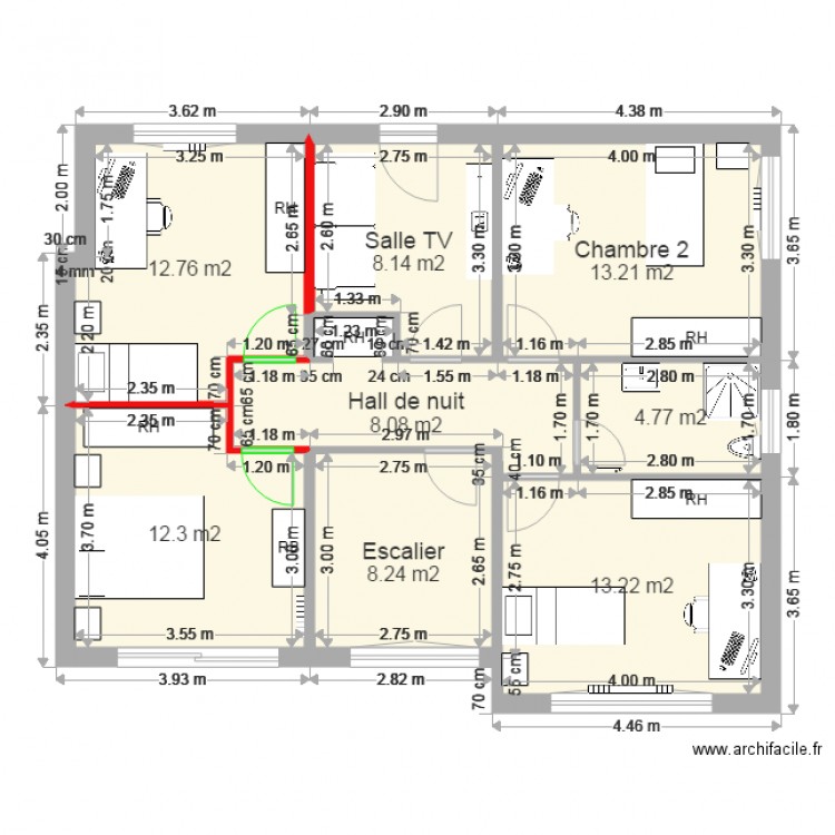 Moulin 1er étage 06. Plan de 0 pièce et 0 m2