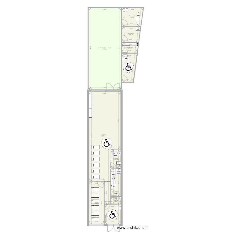 92 BOULOGNE 14 Silly PROJET. Plan de 11 pièces et 153 m2