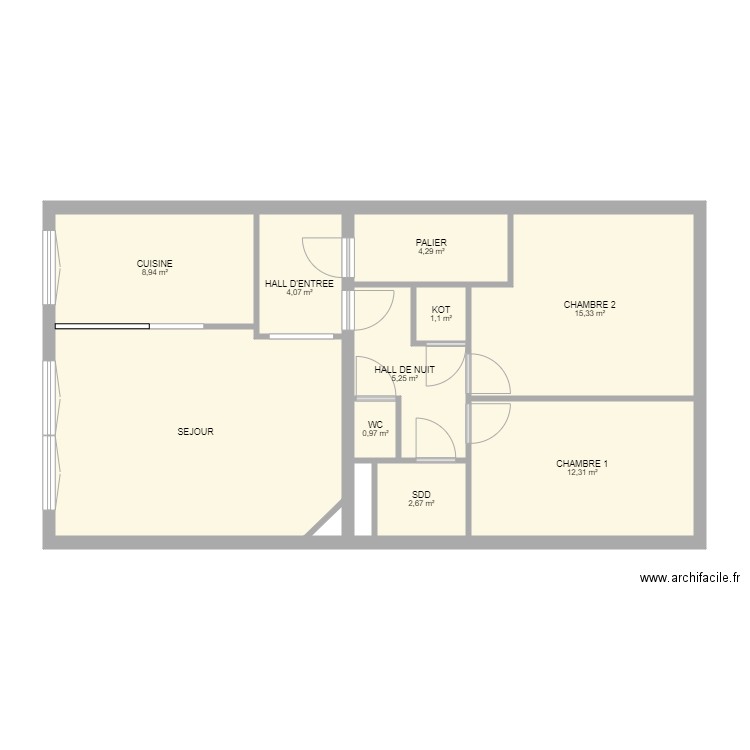 VINCENT 1. Plan de 0 pièce et 0 m2
