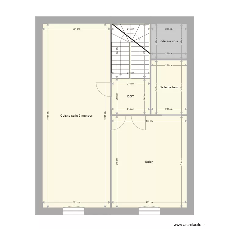 Sol&egrave;ne Labache projet. Plan de 