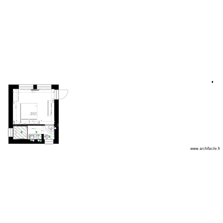 Chambre parentale v2bis. Plan de 0 pièce et 0 m2