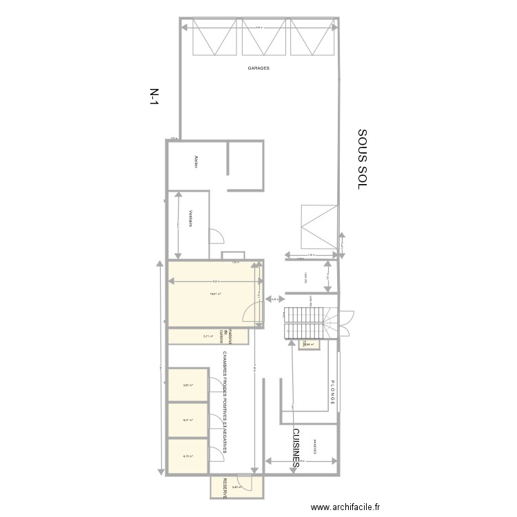 SOUS SOL VINTAGE. Plan de 0 pièce et 0 m2