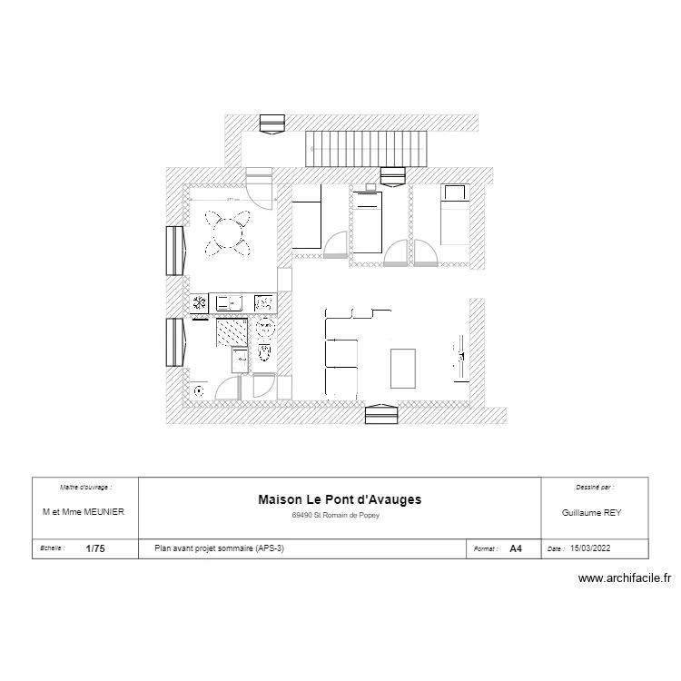 Maison St Romain de Popey APS-3. Plan de 