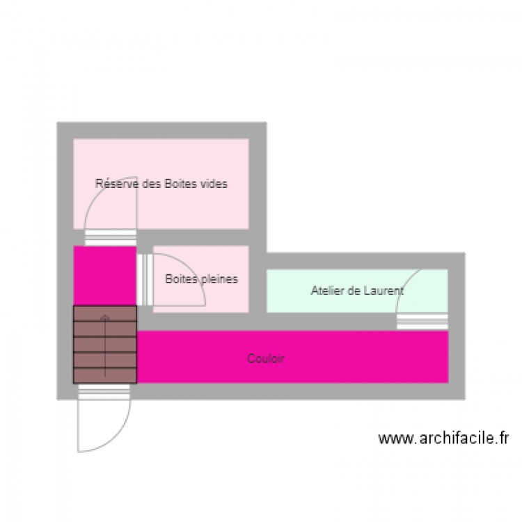 Plan de la réserve du magasin. Plan de 0 pièce et 0 m2