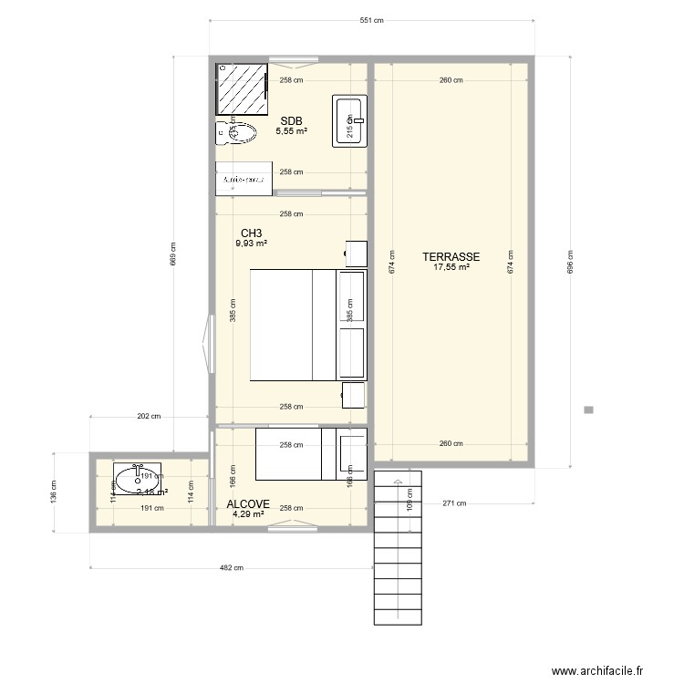 GOLFE ETAGE PROJET 1. Plan de 0 pièce et 0 m2