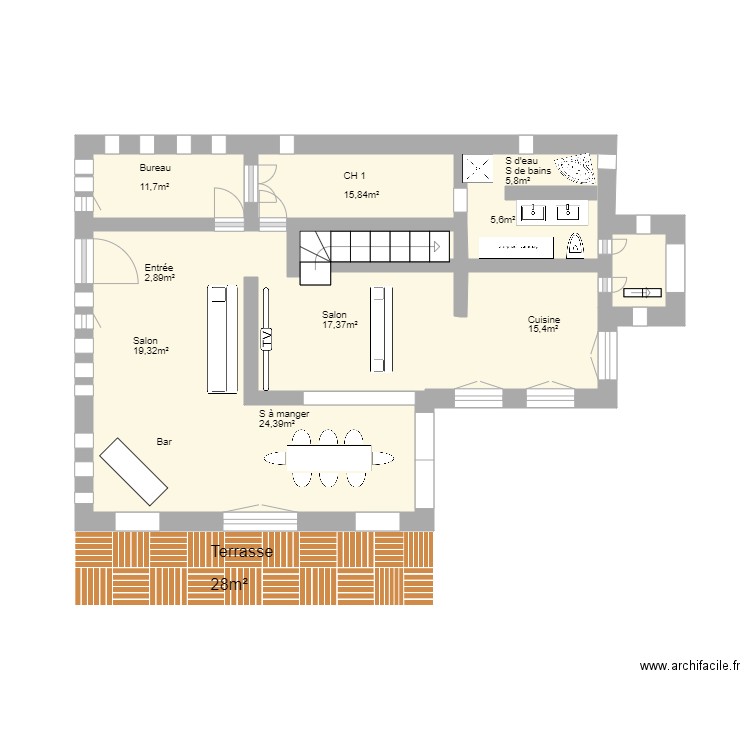 RDC HIRSON M CABOCHETTE. Plan de 0 pièce et 0 m2