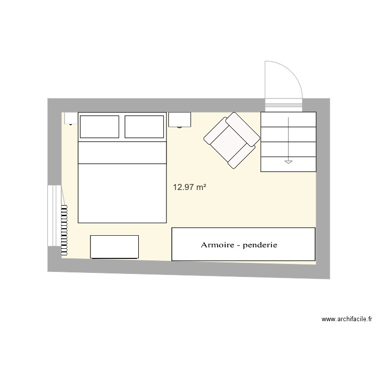 Plan chambre. Plan de 0 pièce et 0 m2
