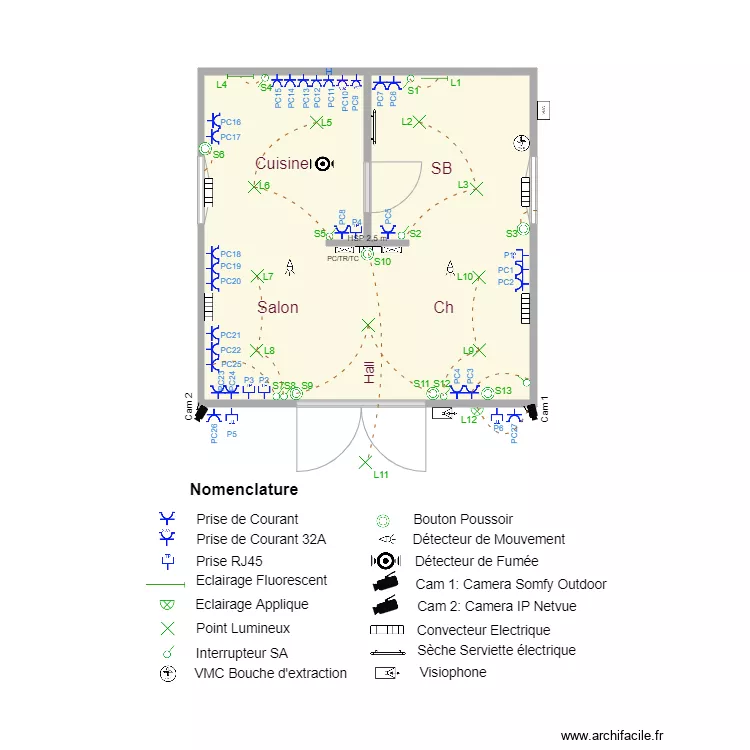 Cellule 3D Plan Architectural Sans Meubles janv 22. Plan de 