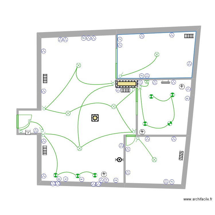 Plan élec modif. Plan de 5 pièces et 79 m2