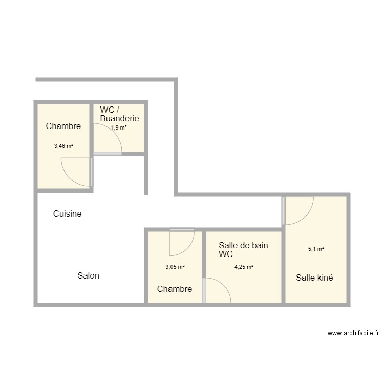 Samut Appartement existant. Plan de 0 pièce et 0 m2