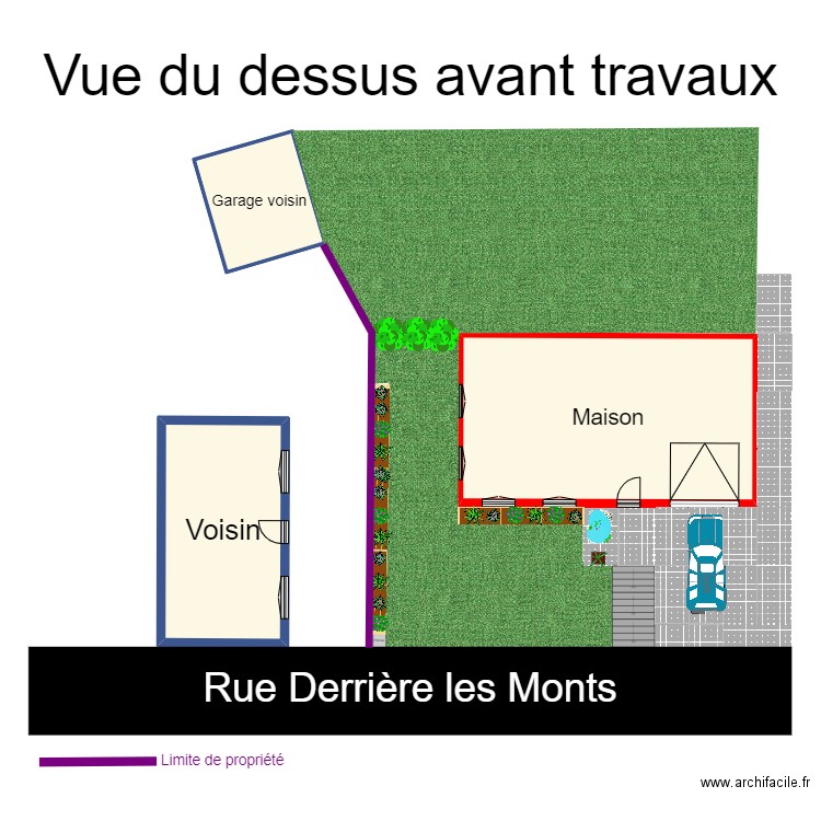 plan maison du dessus urbanisme . Plan de 0 pièce et 0 m2