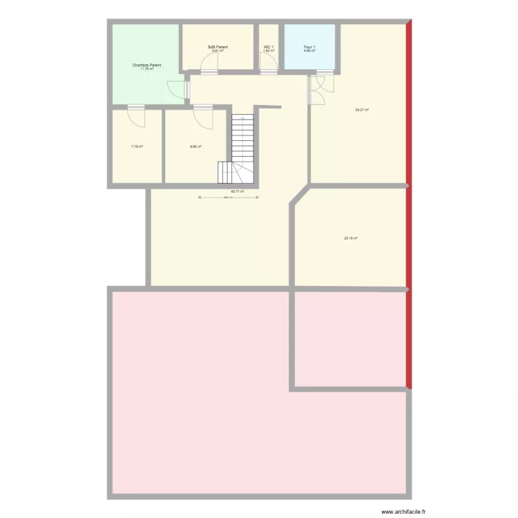 Grange SJS v5 cuisine inversee. Plan de 