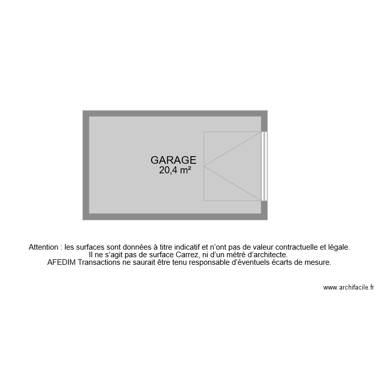 BI 6605 GARAGE. Plan de 0 pièce et 0 m2