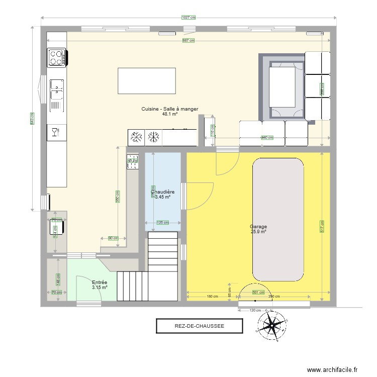 Maison RDC Travaux Meublé. Plan de 0 pièce et 0 m2