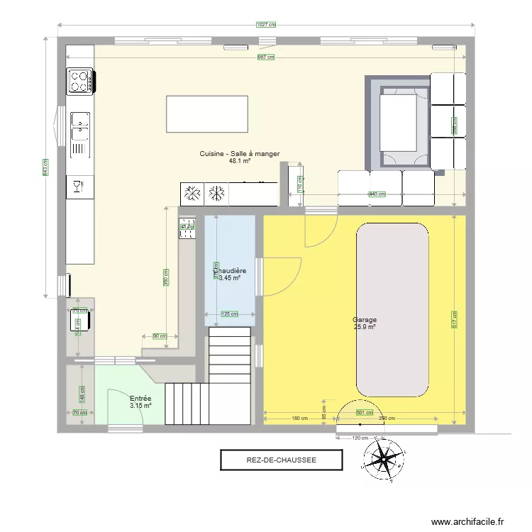 Maison RDC Travaux Meublé. Plan de Maison RDC Travaux Meublé. Plan de