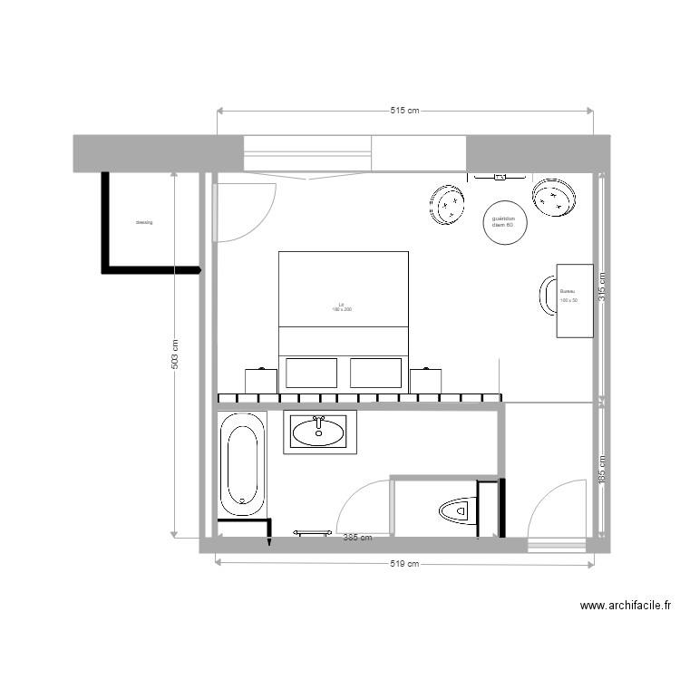 CHAMBRE 14. Plan de 0 pièce et 0 m2