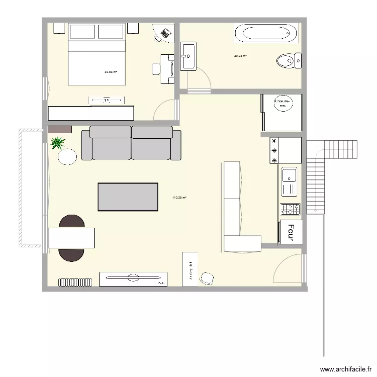 Appart. Plan de 