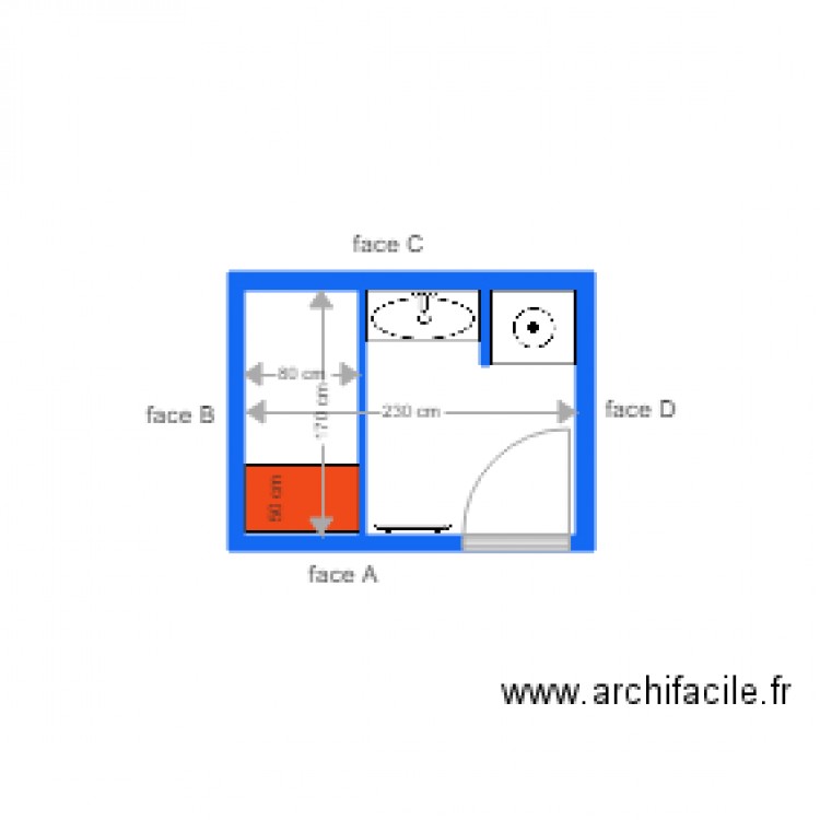 sdb . Plan de 0 pièce et 0 m2