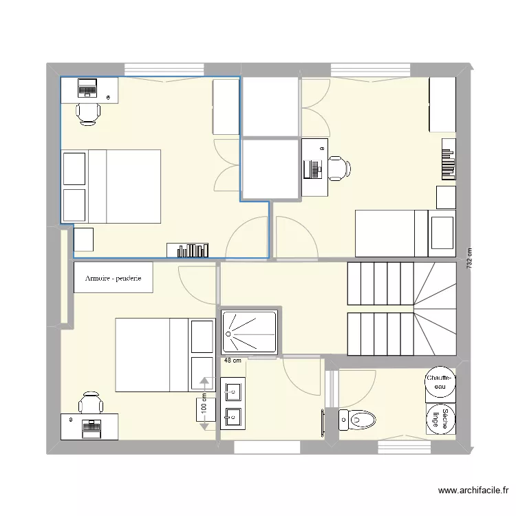 1er étage. Plan de 1er étage. Plan de