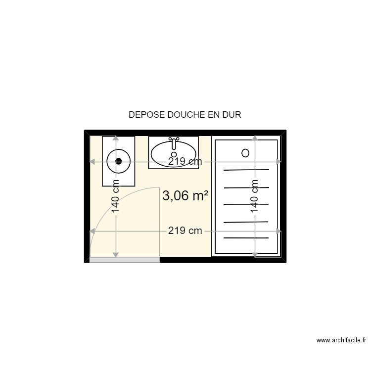 COLBAUT RAPHAEL 1. Plan de 1 pièce et 3 m2