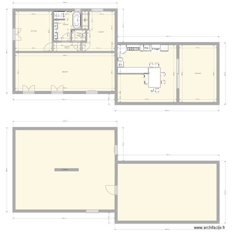 Plan type TREPT cuisine alison. Plan de 11 pièces et 275 m2