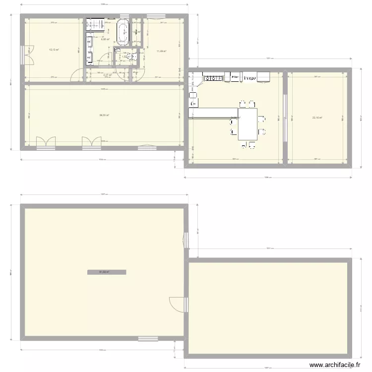 Plan type TREPT cuisine alison. Plan de 