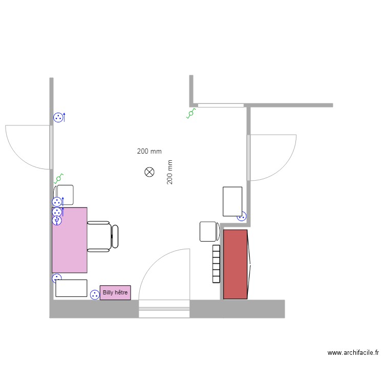 Bureau étage. Plan de 0 pièce et 0 m2