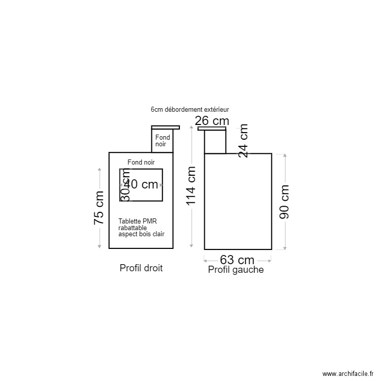 BAR vues latérales. Plan de 0 pièce et 0 m2