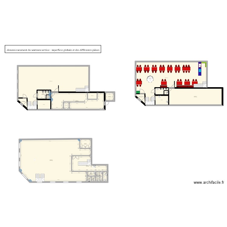 archi travail 1.0. Plan de 22 pièces et 457 m2