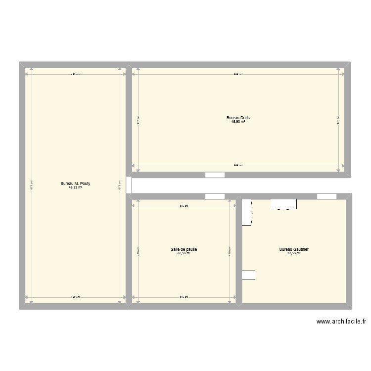 ONArchivage. Plan de 4 pièces et 140 m2